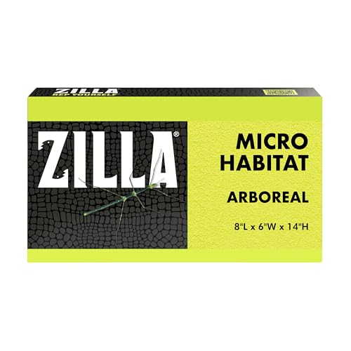 Zilla Micro Habitat Terrarium, Arboreal, with Locking Latch, for Isopods, Spiders, Insects, Large - size: Large, style: Arboreal