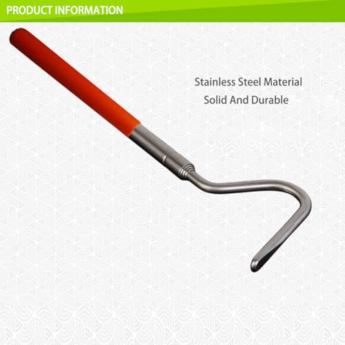24 Inch Snake Hook Extendable Stainless Steel Handing Tool Reptile Grabber Snake Catcher