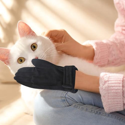 Bite Proof Gloves Quick-Dry Grooming Pet Protection Mittens | Small Animal Handling Protection Glove for Bunny Sugar Glider Bird Parrot Hedgehog Squirrel Reptile Snake Lizard Grooming - color: Black
