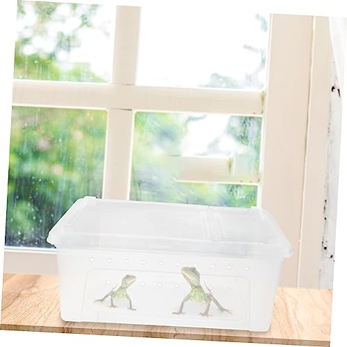 Hemoton 1pc Crested Gecko Tank Accessories Plastic Reptile Case Special Feeding Door for Reptile Supplies