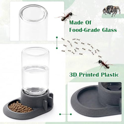2-in-1 Ant Feeder & Waterer 10ml (Gray) – Dual Purpose Water Dispenser and Food Tray for Ant Farms
