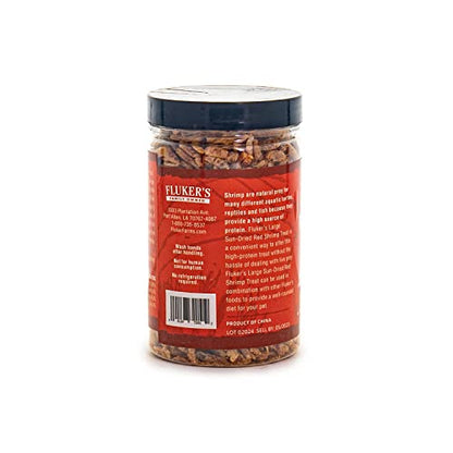Fluker's All Natural Large Sun-Dried Red Shrimp, High Protein Treats, Aquatic Turtle Food, Great for Aquatic Frogs, Tegus, Monitors, and Tropical Fish, 2.5 oz - size: 2.5 Ounce (Pack of 1)