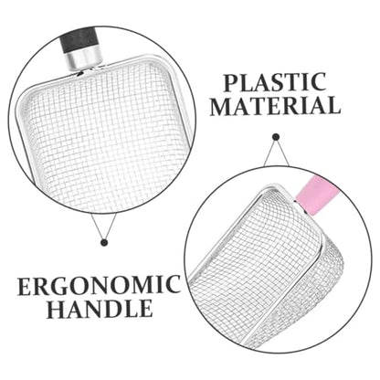 BESPORTBLE 2pcs Stainless Steel Cat Litter Scoop Metal Sifter for Cats Small Dogs Reptile Terrarium Waste Shovel with Fine Mesh Easy to Clean and Pet Poop Scooper