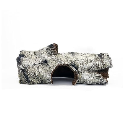 JIHAQUA Aquarium Resin Bark Terrarium Decor, Lizard, Snake or Reptile Hide | Lizard, Spider and Aquarium Fish Hide Cave (Medium Bark A)