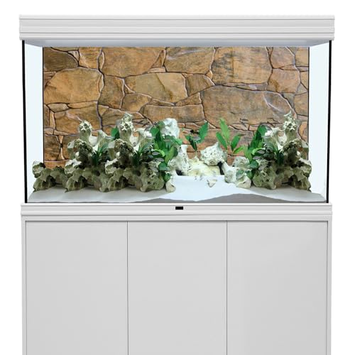 AWERT Stone Aquarium Background Rocky Fish Tank Background Rock Terrarium Background 48x24 inches Vinyl - size: 48x24in/120x60cm