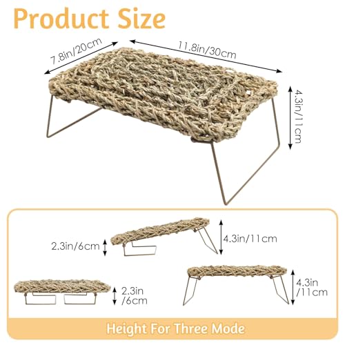 BNOSDM 2PC Reptile Basking Platform for Bearded Dragon Bed Tank Accessories - color: 2PCS Hammock