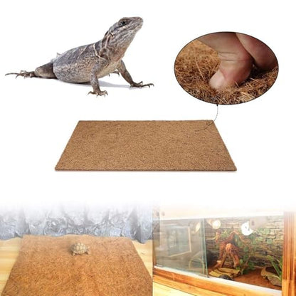 PINVNBY 2 Pcs Reptile Carpet Coconut Fiber Mat,Lizard Terrarium Substrate Liner Gecko Tank Flooring Bearded Dragon Tank Accessories Bedding for Snakes Chameleons Tortoises