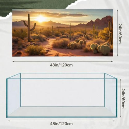 4 Pcs 4 x 2 ft/ 48 x 24'' Reptile Tank Background 55/75/90/120 Gallon Bearded Dragon Terrarium Background Decor Polyester Reptile Tank Accessories for Leopard Gecko, Crested Gecko, Tortoises - size: 48 x 24 Inch