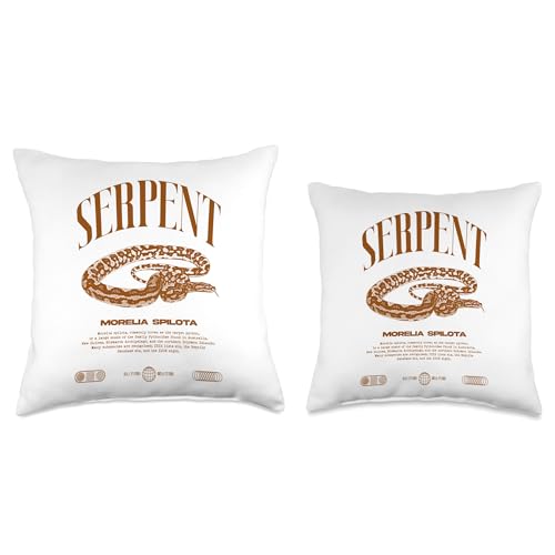 Carpet Python Modern Reptile Keeper Streetwear Throw Pillow - size: 18x18