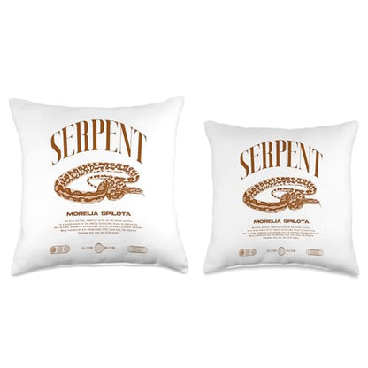Carpet Python Modern Reptile Keeper Streetwear Throw Pillow - size: 18x18