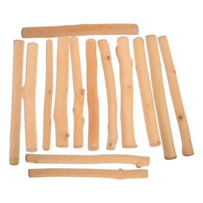 EXCEART Natural Drift Wood Pieces 12Pcs for DIY Crafts Rustic Vase Filler Beach Decor Wedding Table Centerpiece Decoration Wood Branches - size: 15.00X1.50X1.50CM
