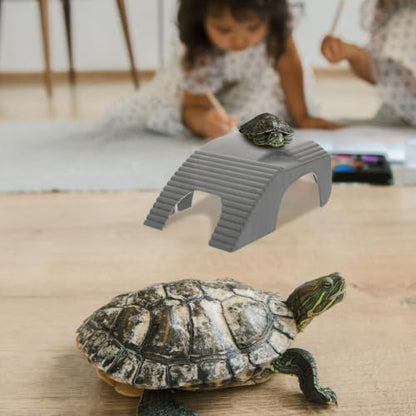 MAGICLULU 2pcs Turtle Basking Platform for Turtle Tank and Aquarium, Environmental-Friendly Abs Plastic Reptile Dock, Floating Climbing and Resting Ramp Accessories