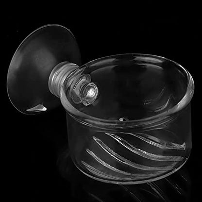 Aquarium Red Worms Feeder Live Insect Container Strong Suction Cup Feed for Small Tropical Fish (Glass Slit Cup)