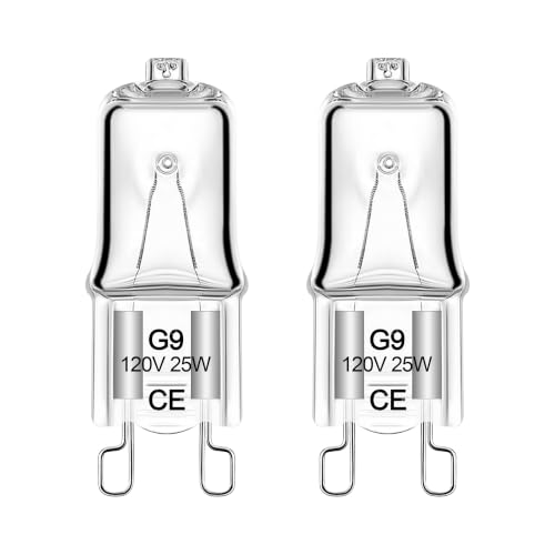 2 Pack G9 25W Mini Halogen Bulb, Day White Reptile Basking Light | Compact Long-Lasting Bulb for Reptile Terrariums,Compatibility with Most Reptile Terrarium
