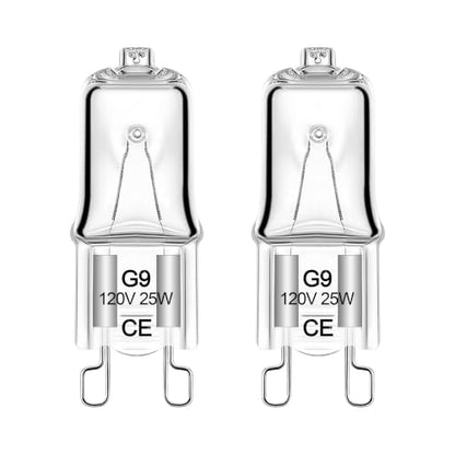 2 Pack G9 25W Mini Halogen Bulb, Day White Reptile Basking Light | Compact Long-Lasting Bulb for Reptile Terrariums,Compatibility with Most Reptile Terrarium