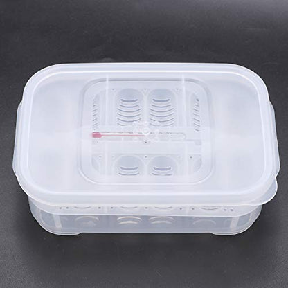 GLOGLOW Nan Reptile Egg Incubator, Transparent Plastic Breeding Box for, Snakes, and Lizards - Ideal for Reptile Egg Hatching Crawler Breeding Tools, Hatching Supplies