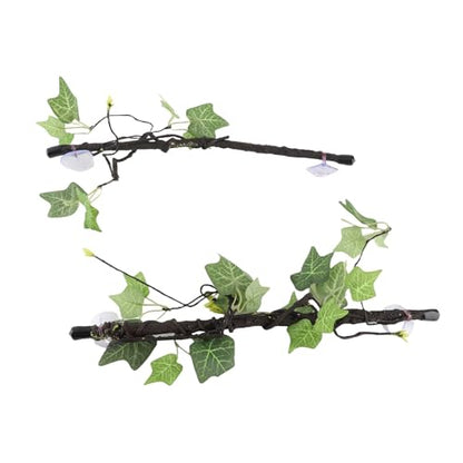 Reptile Corner Branch, 2 Pcs Resin Climb Tree Branch Decor, Amphibian Lizard Snake Climbing Ornament with Suction Cup for Snakes Amphibian Bearded Dragons Lizards Frogs Geckos