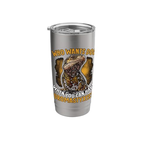 Uromastyx Lover Substrate Lizard Keeper Agame Desert Reptile Stainless Steel Insulated Tumbler - color: Brushed Steel