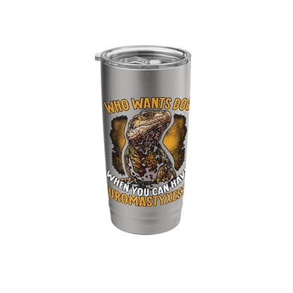 Uromastyx Lover Substrate Lizard Keeper Agame Desert Reptile Stainless Steel Insulated Tumbler - color: Brushed Steel