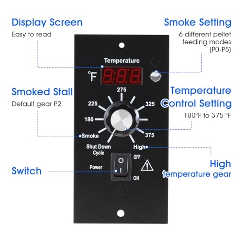 Digital Thermostat Kit for Traeger Grills with 7" RTD Temperature Sensor | Replacement for Traeger BAC236 BAC283 BAC389 BAC334 BAC388 with 7" RTD Temperature Sensor