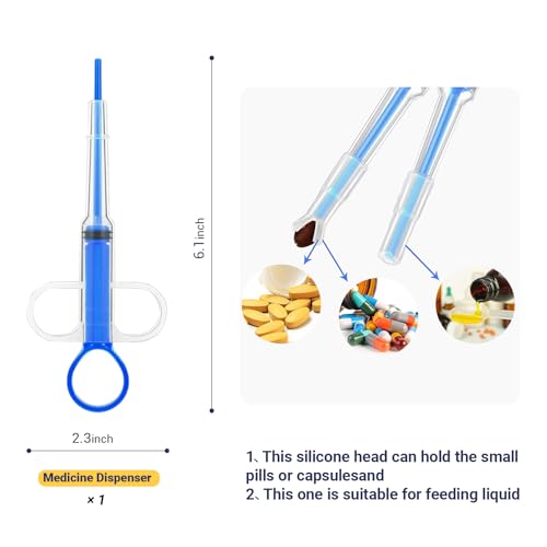 Kitten Bottle Feeding Kit, Newborn Nursing Bottle with Silicone Nipples, 10 FR Feeding Tube, Pet Pill Shooter, Aspirator Bulb, Small Animal Feeding Supplies for Kittens, Puppies, Rabbits, Squirrels