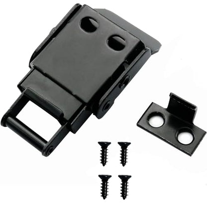 Stainless Steel Spring Loaded Black Draw Latches & Tension Latches Toggle Hasp Clamp Toggle Latch Clamp Mini Latch for LED Display Box Wooden Case Toolboxes Latch Lock with Screws 2 PCS - size: 2 Pack
