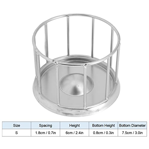 Plplaaoo Stainless Steel Tortoise Feeder–Reptile Food Dish with Round Railing Design | Anti Erosion Turtle Food Dish for Turtles, Lizards & Chameleons | Ideal Reptile Water Dish for Home or Pet Store - size: S
