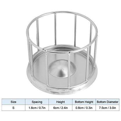 Plplaaoo Stainless Steel Tortoise Feeder–Reptile Food Dish with Round Railing Design | Anti Erosion Turtle Food Dish for Turtles, Lizards & Chameleons | Ideal Reptile Water Dish for Home or Pet Store - size: S
