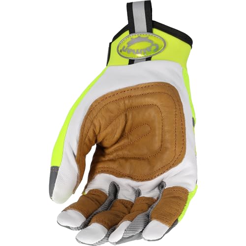 Caiman MAG, Multi-Activity Glove with Goat Grain Leather Patch Palm, Hi-Vis AirMesh Back, Pinch'd-Tip Fingers, Neoprene Knuckle, High-Vis Yellow/Gold, Large (2984-5) - size: Large