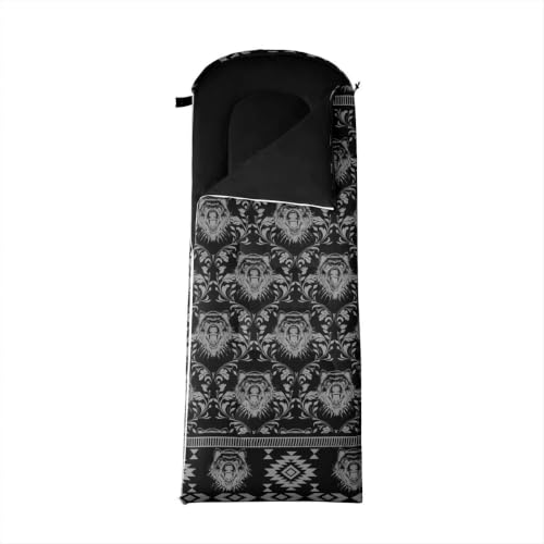 Erosebridal Hawk Moth Sleeping Bag for Kids Spooky Aztec Wearable Camping Blanket for Hiking Outdoor Travel Hunting Sleep Bag - color: Black Grizzly Bear