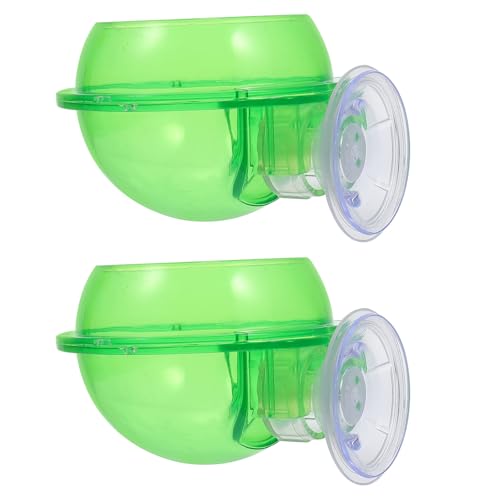 Reptile Feeding Bowls 2pcs Anti-Escape Water and Food Basins Stable Gecko Lizard Feeders for Terrarium Use