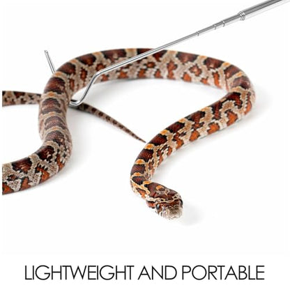 DOITOOL Collapsible Stainless Steel Snake Catcher Tool with Telescopic Design for Safe Handling Portable Reptile Grabber Snake Grabber Kit for Outdoor Survival