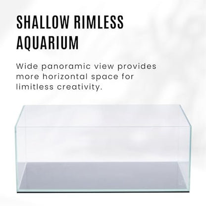 UNS Ultra Clear Rimless Tank - 5.9GAL | 22.6L - 17.71x11.02x7.08 | 45x28x18 CM, 5mm Glass Thickness, Leveling Mat Included - Low Iron, High Clarity Fish Tank w/ 45° Mitered Edge - [45S] - size: [45S] - 5.9 Gal - 17.71 x 11.02 x 7.08 in