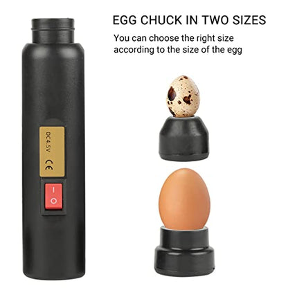 Egg Candler, LED Egg Hatching Test Light, High Intensity LED Chicken Egg Candler Mini Egg Tester Pen for Science Experiment Power by Battery & Power Supply
