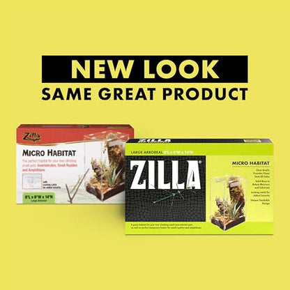 Zilla Micro Habitat Terrarium, Arboreal, with Locking Latch, for Isopods, Spiders, Insects, Large - size: Large, style: Arboreal