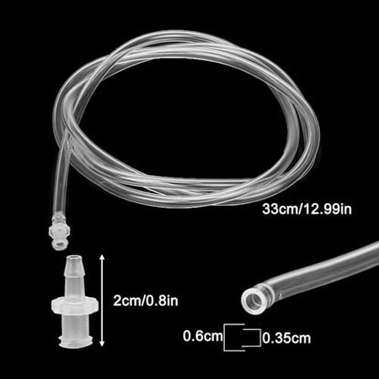 2pcs 200ml Large Plastic Syringes with 2pcs 47in Tubing and Luer Tips | Individually Sterile Packed,for Measuring,Feeding,Refilling,Watering, Filtration and Laboratory Applications without Needles
