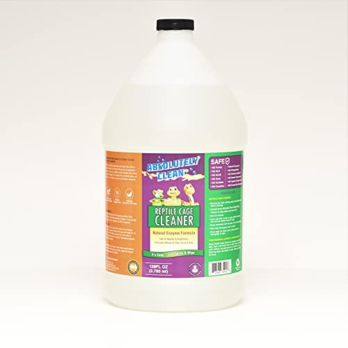 Absolutely Clean Amazing Reptile & Amphibian Terrarium Cleaner and Deodorizer - Just Spray/Wipe - Safely & Easily Removes Reptile & Amphibian Messes - USA Made (128oz Refill - Save 60%) - size: 128 Fl Oz (Pack of 1)