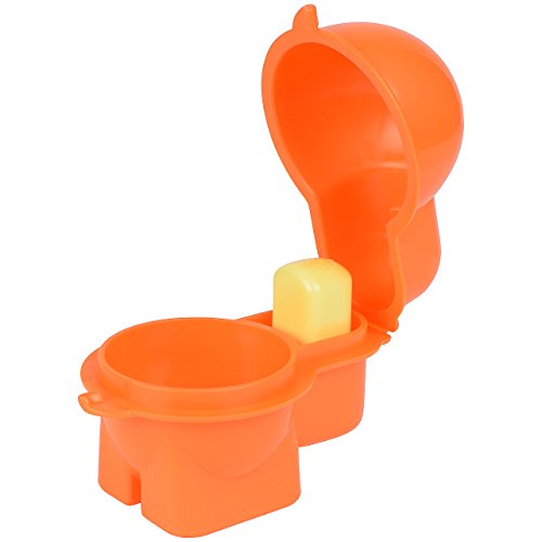 Hutzler Egg To-Go Snack Container with Spice Shaker, Orange