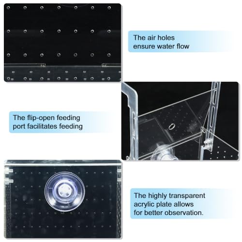 Fish Breeder Box for Fish Tank, Acrylic Fish Tank Divider, Easy to Install, 5.91"x5.91"x5.91", Clear, 1 Set - size: 5.91"x5.91"x5.91"