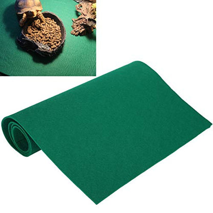 Reptile Carpet Pad Moisturizing Water Absorption Polyester Mat Durable Hygienic Habitat Liner for Lizards Snakes Turtles 100x40cm 257g