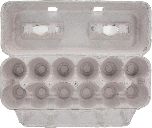 MT Products Printed Natural Pulp Egg Cartons 1 Dozen - Disposable Egg Storage Container (Pack of 250) - Made in the USA - size: Extra Large