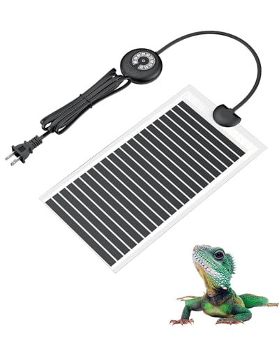 Pawfly 14 W Reptile Heat Pad with Thermostat 11 x 5.9 Inch Reptile Heating Pad Under Tank Terrarium Reptile Heat Mat for Turtles Frogs Snakes Lizards Geckos Hermit Crabs & Spiders - size: 14 W (11 x 5.9 Inch) with Controller