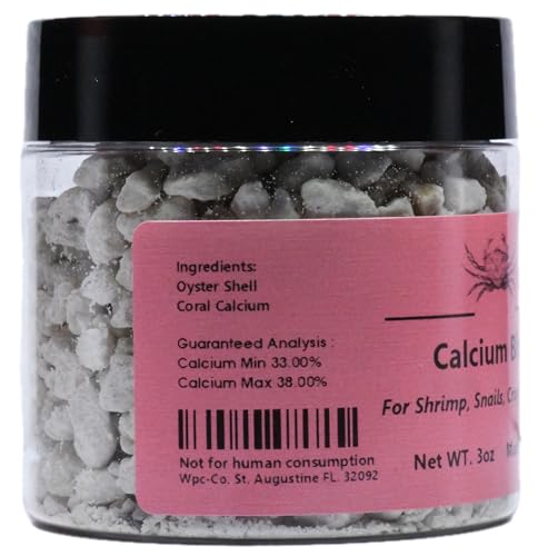 Calcium Bits: Calcium Supplement for Aquatic Pets - Natural Source of Calcium Suitable for Aquariums, Neocaridina Shrimp, Aquarium Snails, Crustaceans, Invertebrates and Other Aquatic Pets 3 oz