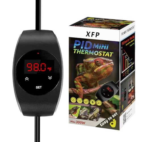 Reptile Dimming Thermostat Heat Lamp Temperature Controller for Seed Germination, Reptiles and Brewing Breeding Incubation Greenhouse, with LED Digital Screen, Memory Function, Switch Control Function