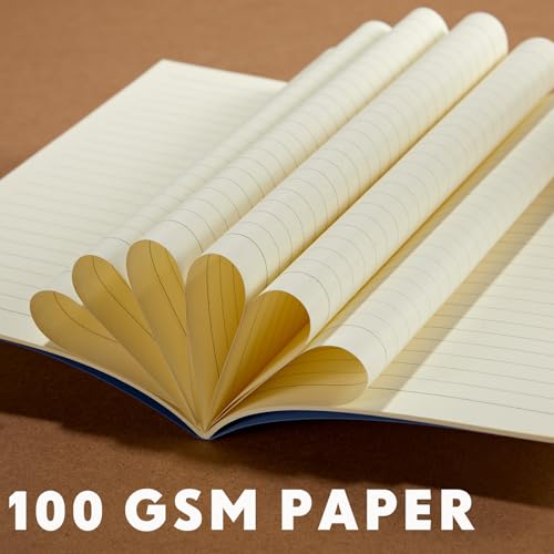 100 Pcs Journals Notebooks Bulk - Kraft Softcover A5 Small Notebooks 5.5 Inch x 8.3 Inch Notepads with 60 Page 30 Sheet for Writing Sketch Travel Office Supplies(Black, Navy,Lined) - color: Black, Navy, style: Lined