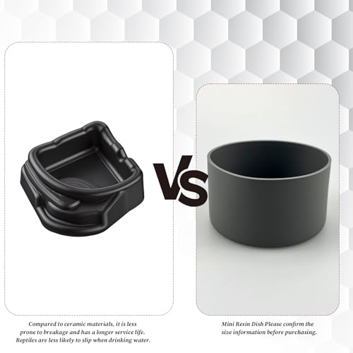 6 Pcs Spider Micro Water Bowl, Mini Resin Dish Tiny Bowl Enclosure Accessories for Tarantula, Spider, Hermit Crab, Millipede, Tiny Reptile (1.65" D, 0.59" H)