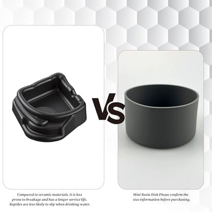 6 Pcs Spider Micro Water Bowl, Mini Resin Dish Tiny Bowl Enclosure Accessories for Tarantula, Spider, Hermit Crab, Millipede, Tiny Reptile (1.65" D, 0.59" H)