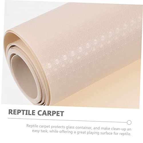 MERRYHAPY Eva Reptile Carpet Mat Non-Slip Terrarium Bedding for Tortoises Lizards and Snakes Soft Eva Material Easy Clean Substrate Lotus Pink - color: Beige