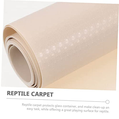 MERRYHAPY Eva Reptile Carpet Mat Non-Slip Terrarium Bedding for Tortoises Lizards and Snakes Soft Eva Material Easy Clean Substrate Lotus Pink - color: Beige