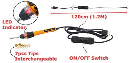 KINGTOOL 3D Printing Smoothing Tool Kit, 3D Printing Modify Finishing Tool, Cleaning Needle, Scarper (USB Power Cord) (Charcoal) - color: Charcoal